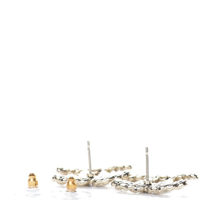 Chanel Enamel Metal Chain French New Wave CC Earrings Black Gold 3 of 4