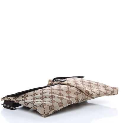 Gucci GG Monogram Double Pocket Belt Bag Dark Brown 4 of 9