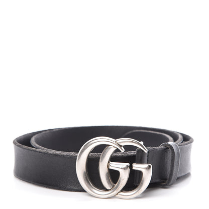 Gucci Cuoio Toscano Nickel Double G 30mm Belt 90 36 Black 1 of 7