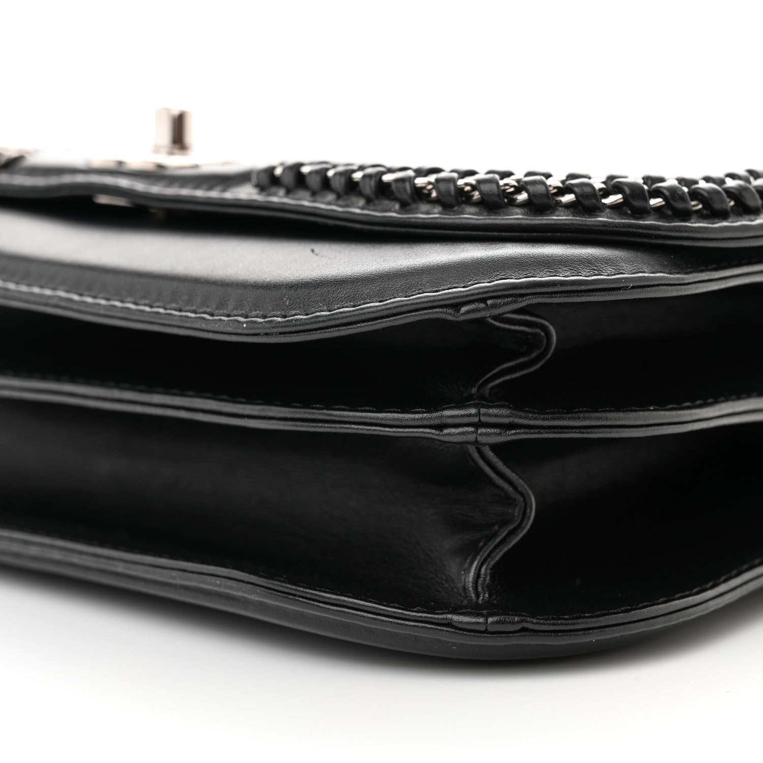Chanel Calfskin Braided Small Chic Flap Black 10 of 10