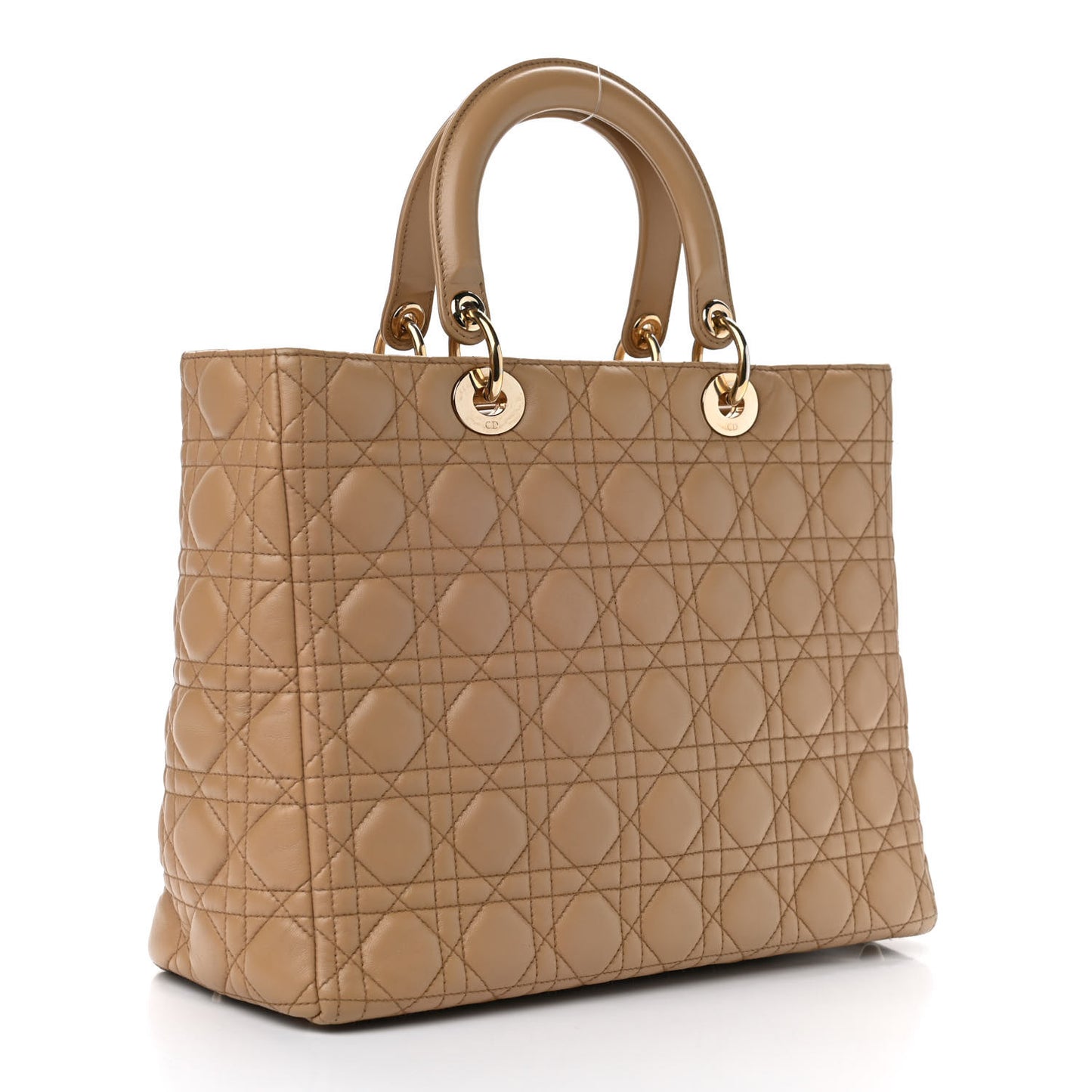 Lambskin Cannage Large Lady Dior Beige
