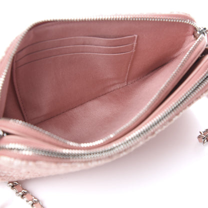 Chanel Canvas Small Deauville Clutch With Chain Pink 7 of 13
