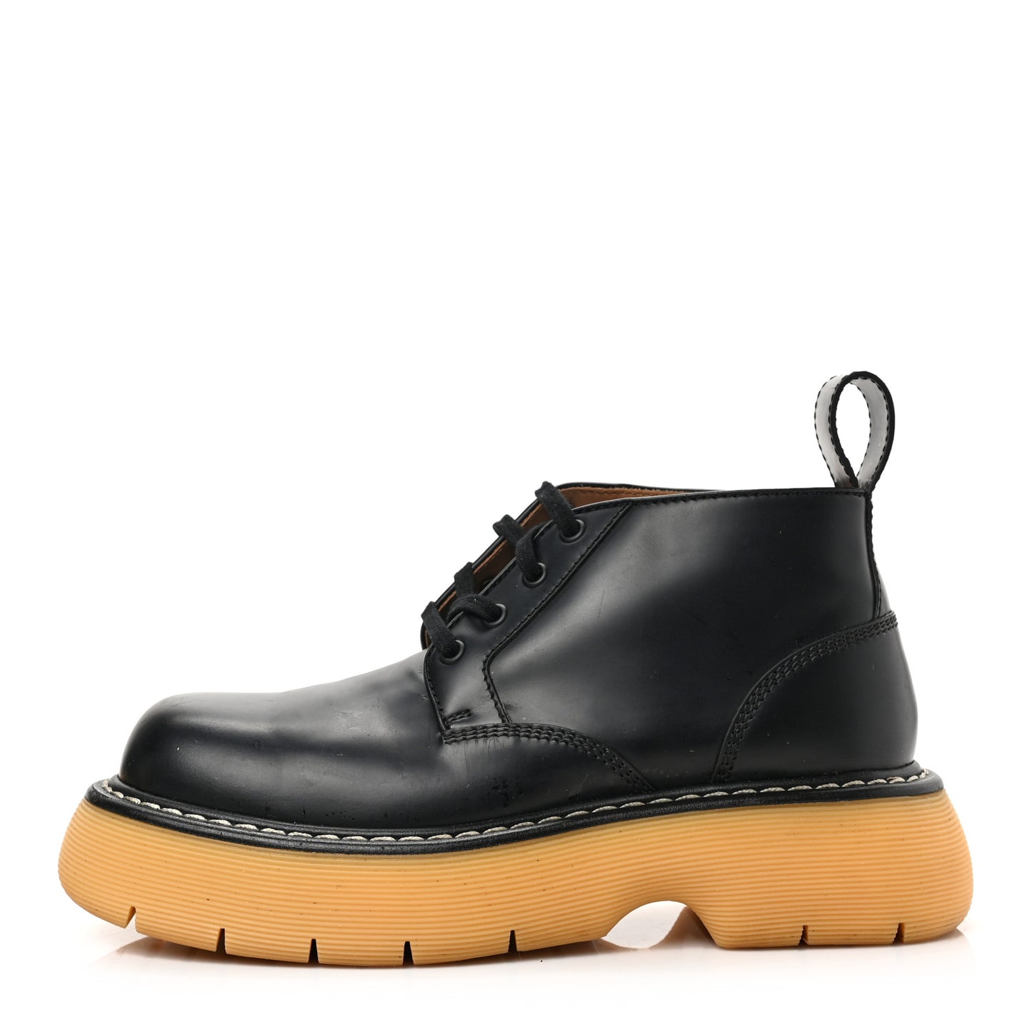 Calfskin Mens The Swell Lace Up Ankle Boots 40 Black Natural Rubber