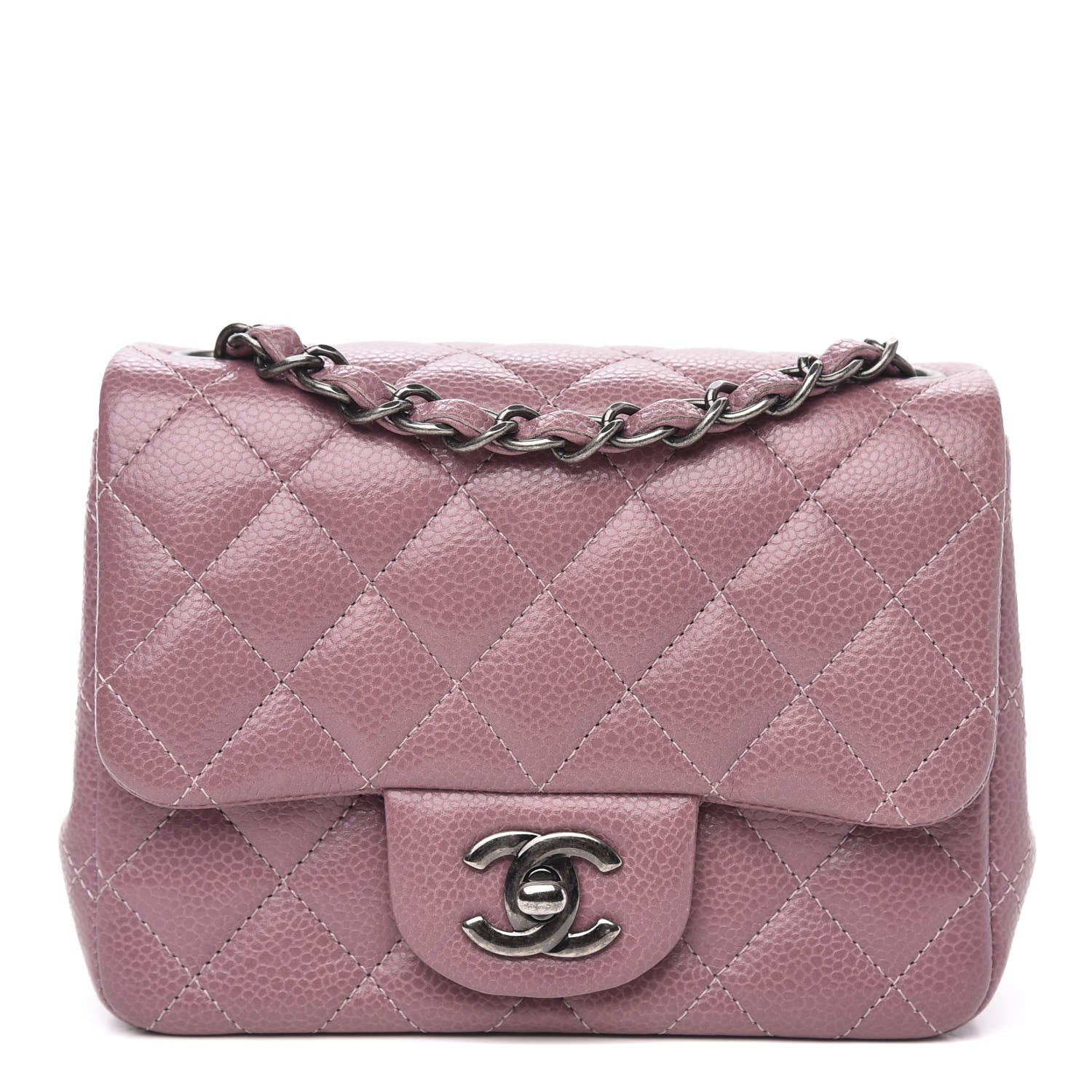 Chanel Caviar Quilted Mini Square Flap Pink 1 of 10