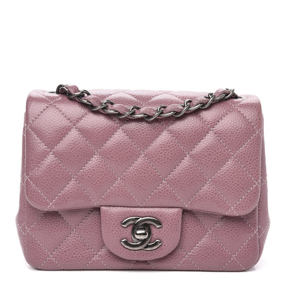 Chanel Caviar Quilted Mini Square Flap Pink 1 of 10