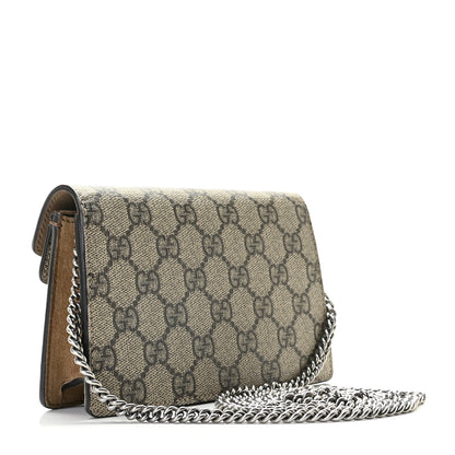 Gucci GG Supreme Monogram Super Mini Dionysus Shoulder Bag Taupe 3 of 12