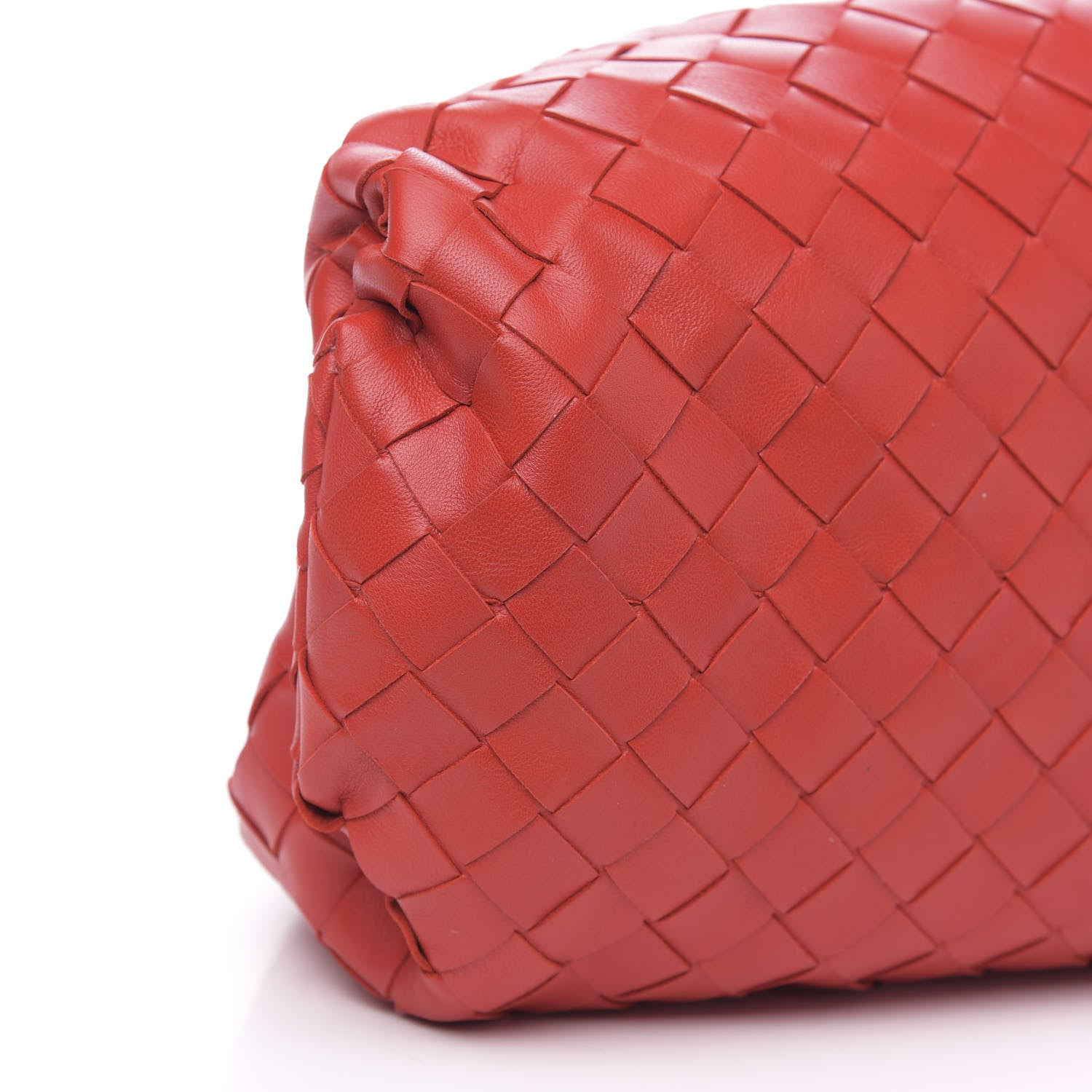 Bottega Veneta Nappa Maxi Intrecciato The Pouch Oversized Clutch Bright Red 9 of 10