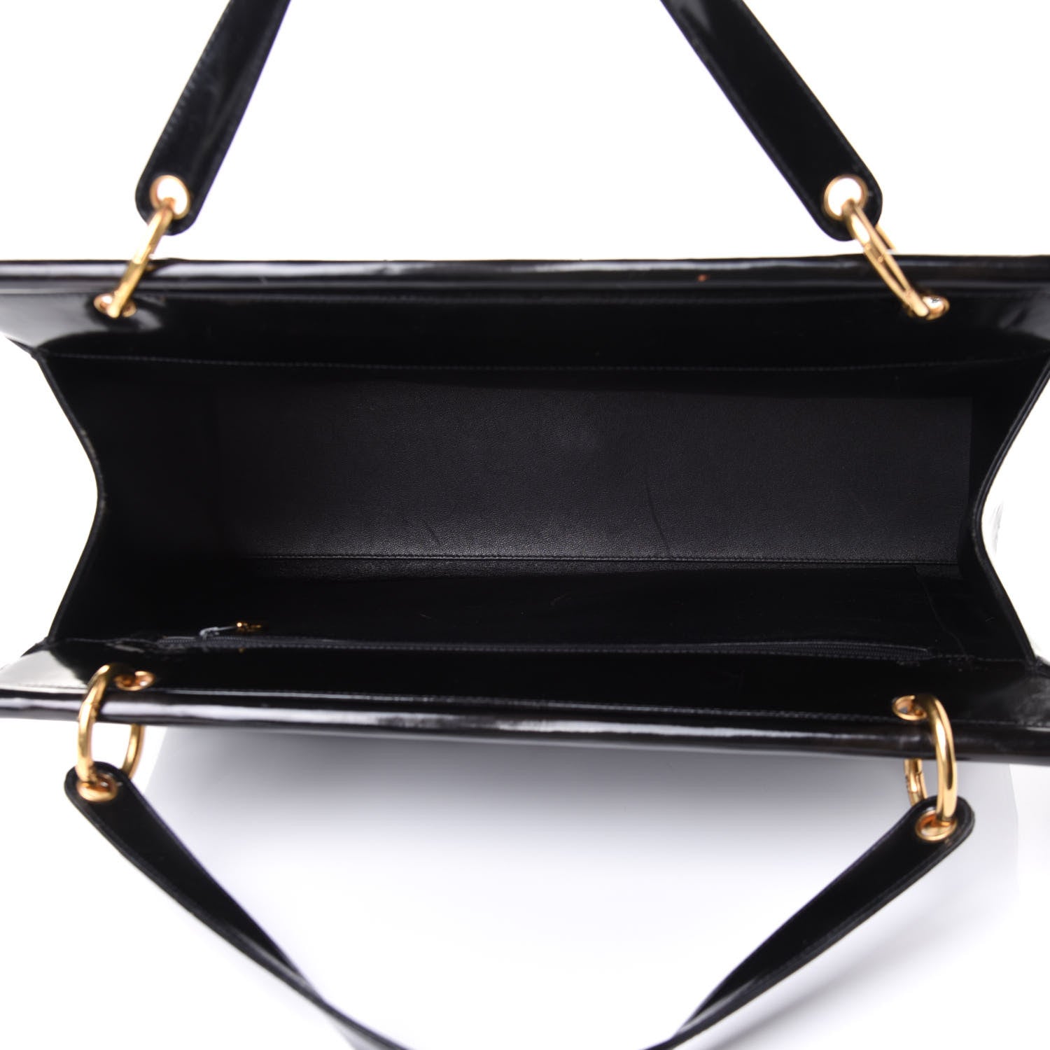 Chanel Patent Quilted Shopping Tote Black 4 of 6