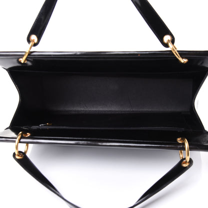 Chanel Patent Quilted Shopping Tote Black 4 of 6
