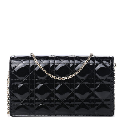 Christian Dior Patent Cannage Lady Dior Clutch Black 1 of 4