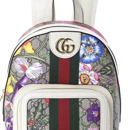 Gucci GG Supreme Monogram Flora Web Small Ophidia Day Backpack White 6 of 8