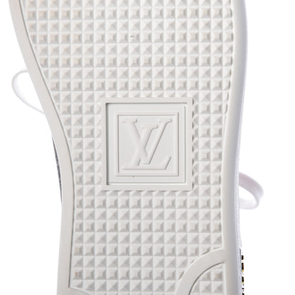 Louis Vuitton Calfskin Monogram LV Black Heart Sneakers 37.5 Cacao 6 of 8
