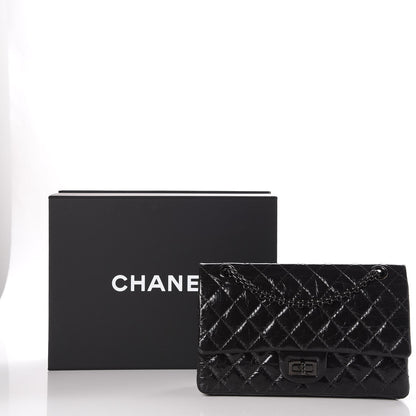 Chanel Glazed Calfskin Quilted 2.55 Reissue 225 Flap Black 9 of 9
