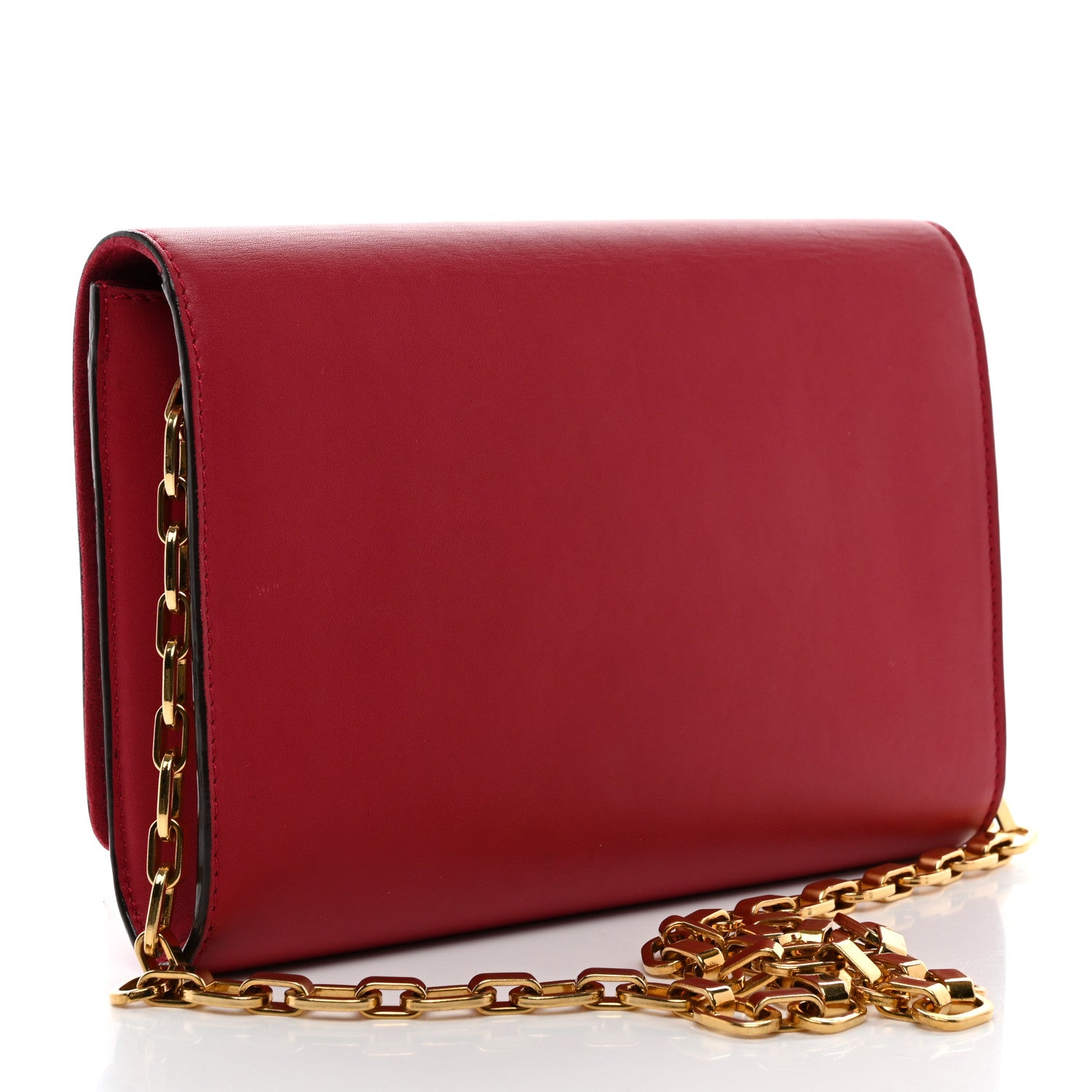 Louis Vuitton Calfskin Chain Louise MM Red 3 of 12
