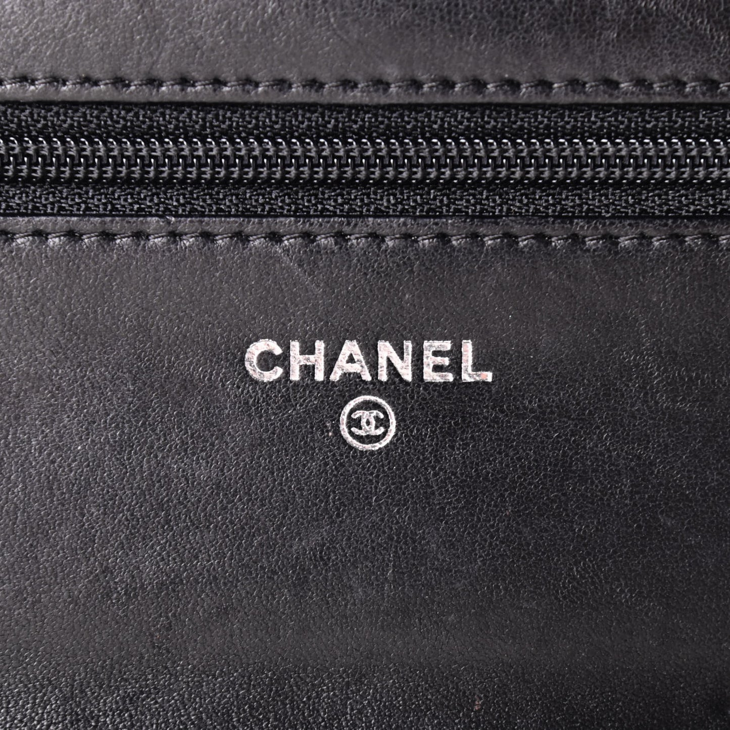 Lambskin Quilted Boy Wallet On Chain WOC Black
