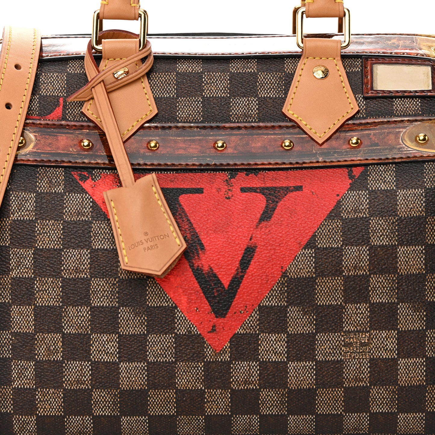 Transformed Damier Ebene Time Trunk Speedy Bandouliere 25 Black