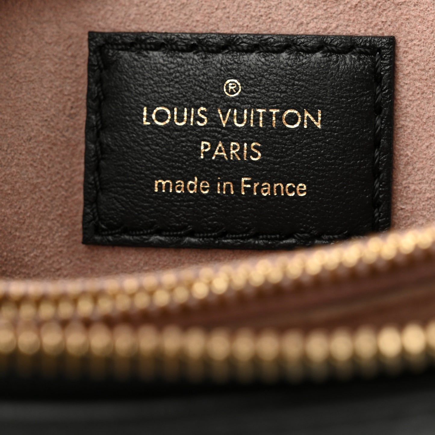 Lambskin Embossed Monogram Coussin PM Black