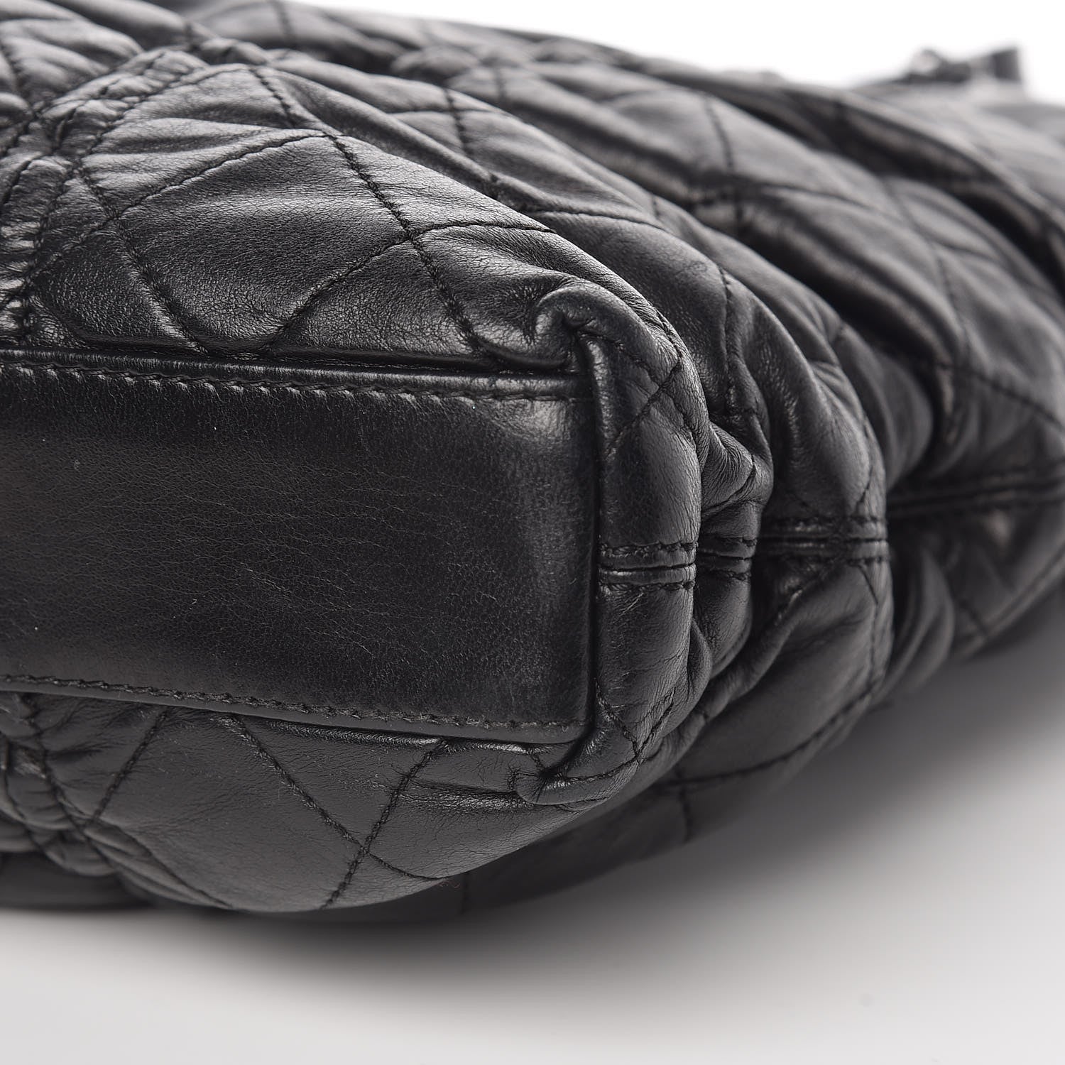 Chanel Lambskin Quilted Sharpei Shopping Tote Black 11 of 11