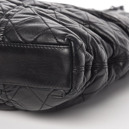 Chanel Lambskin Quilted Sharpei Shopping Tote Black 11 of 11