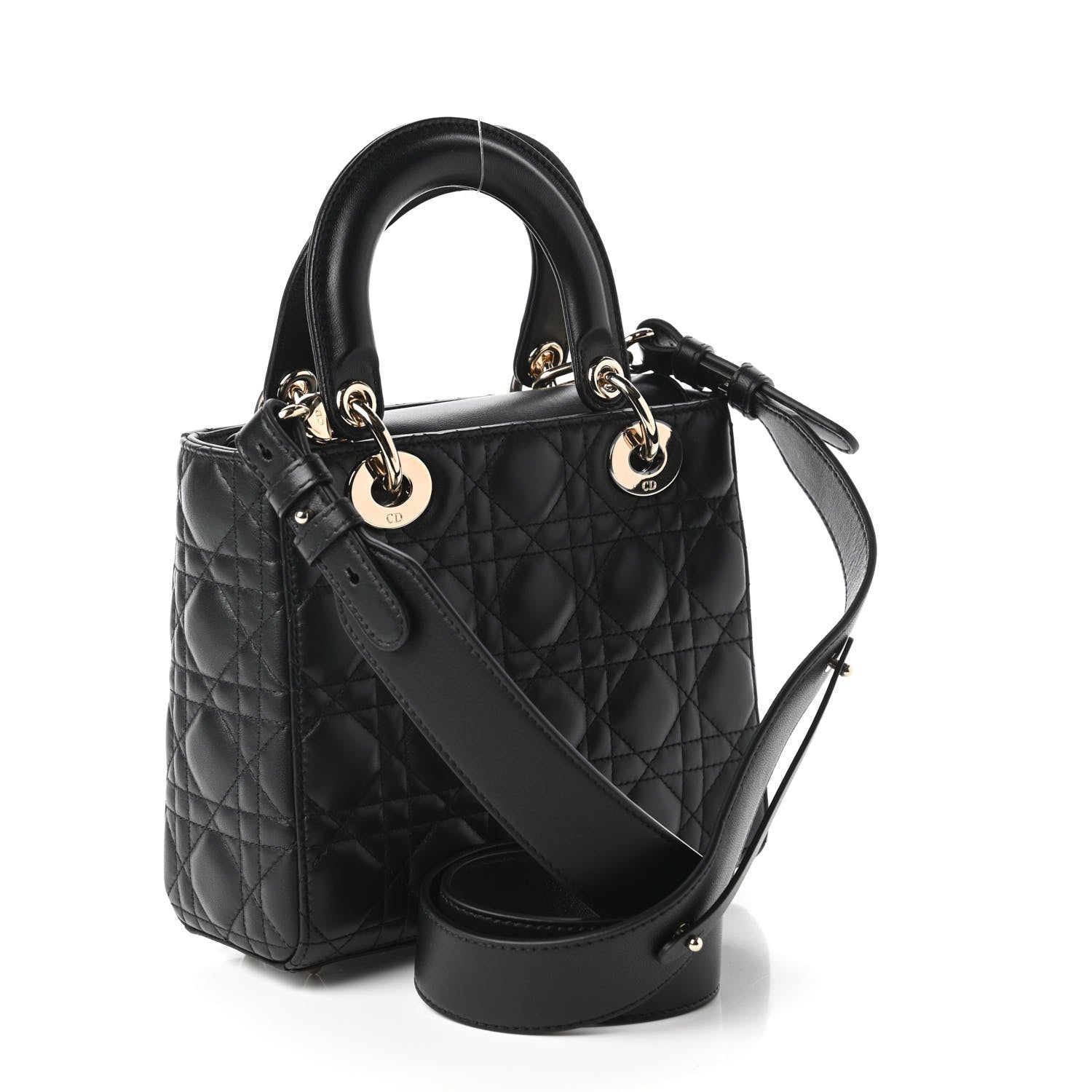 Christian Dior Lambskin Cannage Small My ABCDior Lady Dior Black 3 of 11