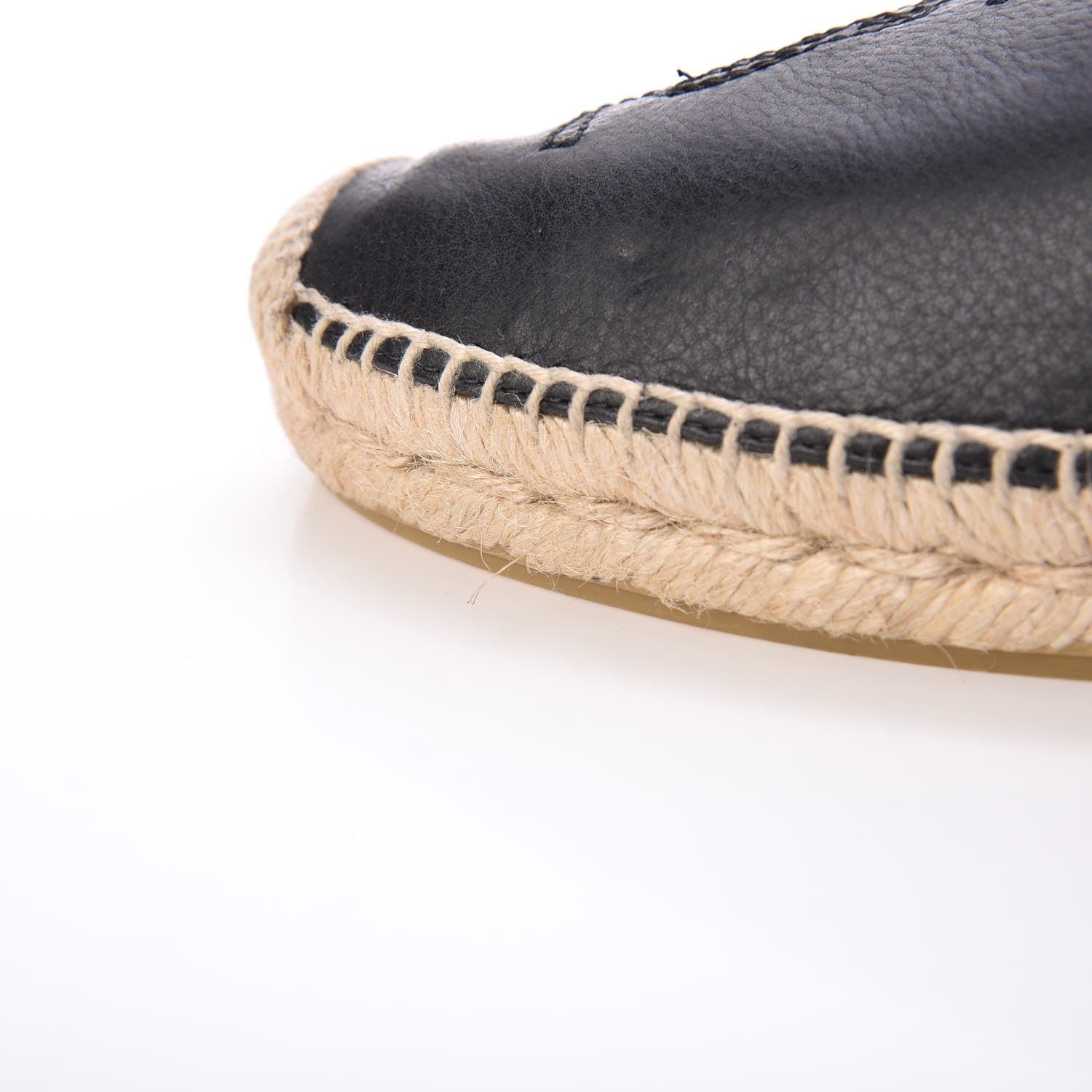 Saint Laurent Lambskin Monogram Espadrilles 39 Black 9 of 13