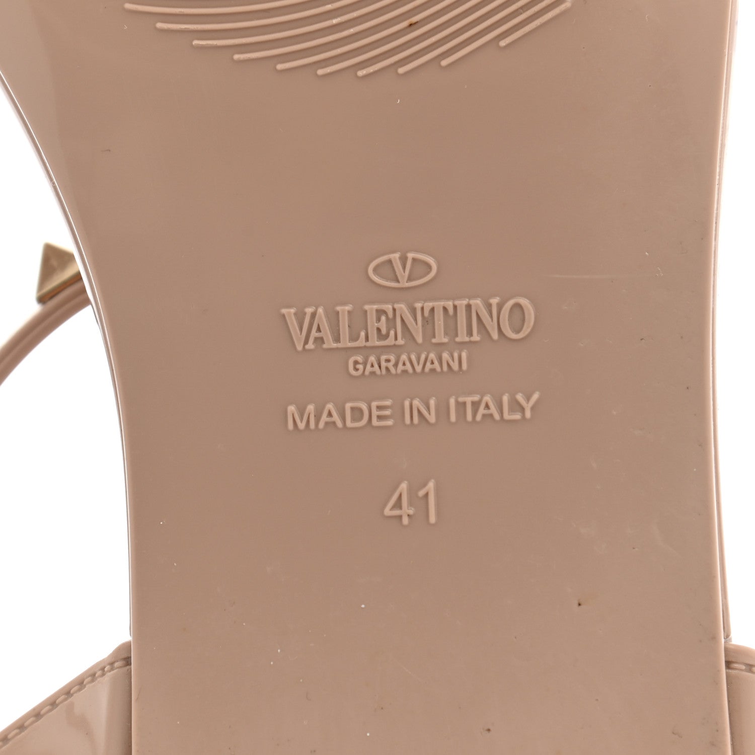 Valentino Garavani PVC Jelly Rockstud Caged Sandals 41 Poudre 6 of 9