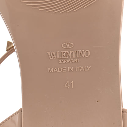 Valentino Garavani PVC Jelly Rockstud Caged Sandals 41 Poudre 6 of 9