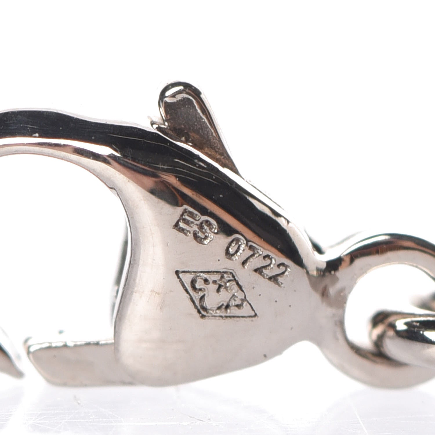 Cartier 18K White Gold Double C Logo Charm 4 of 4