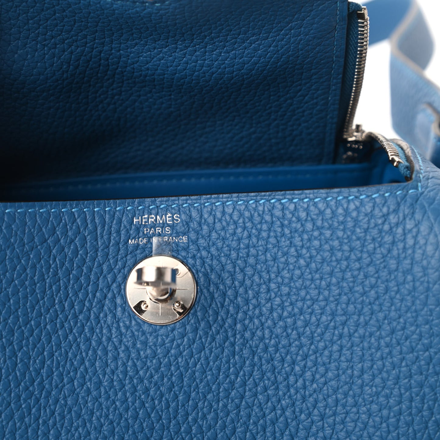 Taurillon Clemence Mini Lindy 20 Bleu Zellige