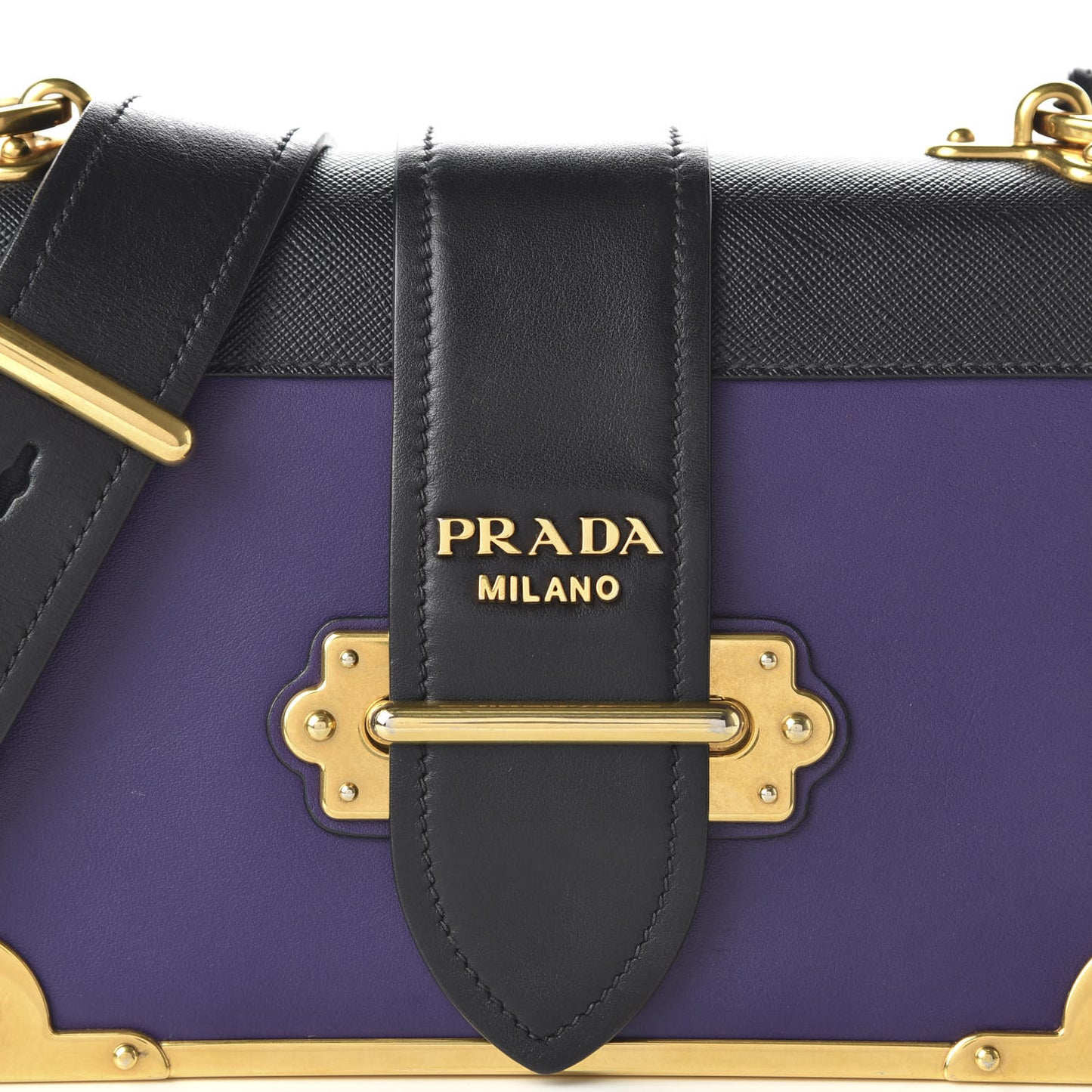 City Calf Saffiano Cahier Bag Viola Black