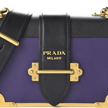 Prada City Calf Saffiano Cahier Bag Viola Black 9 of 9