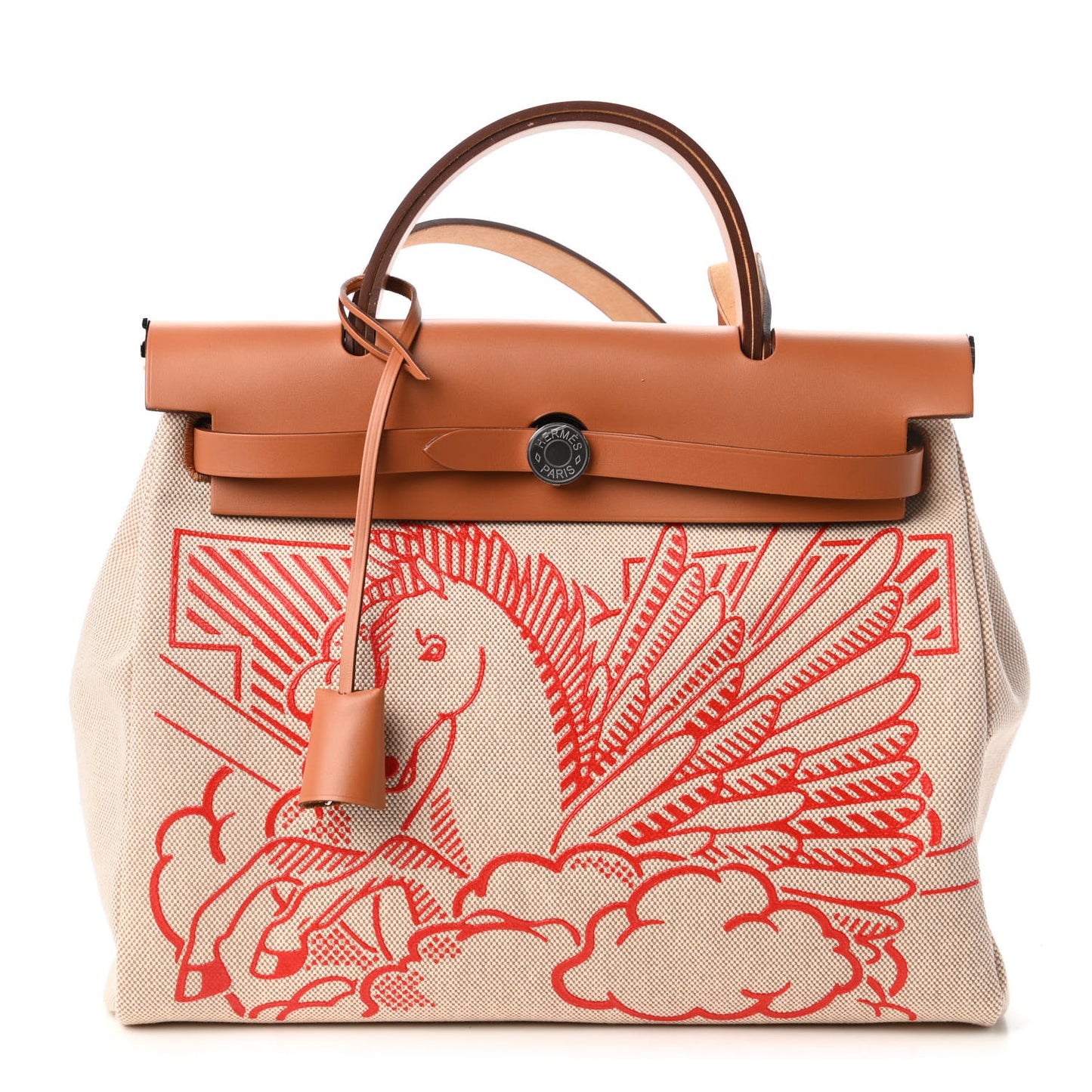 Vache Hunter Toile Pegase Pop Herbag Zip Retourne 31 PM Capucine Ecru