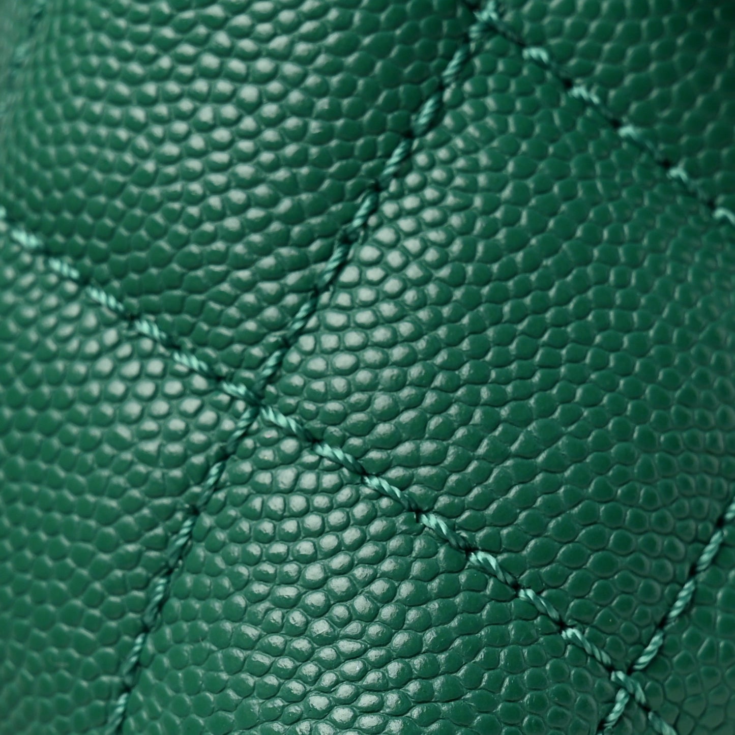 Caviar Quilted Mini Coco Handle Flap Green
