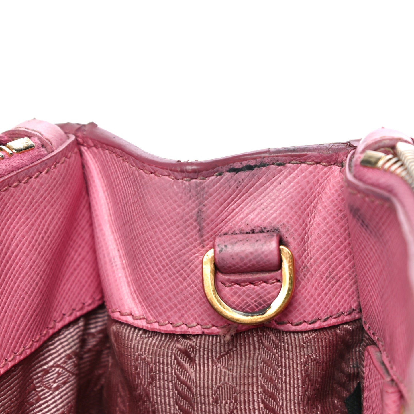 Saffiano Lux Mini Galleria Double Zip Tote Begonia