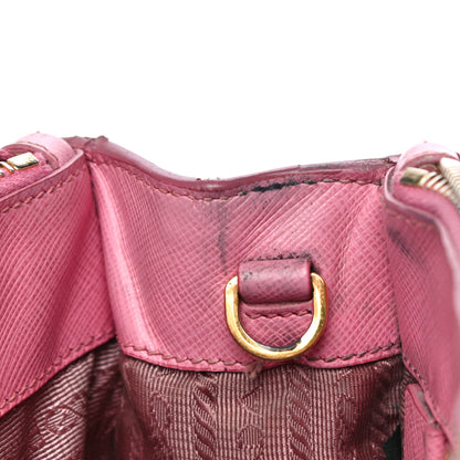 Prada Saffiano Lux Mini Galleria Double Zip Tote Begonia 14 of 35