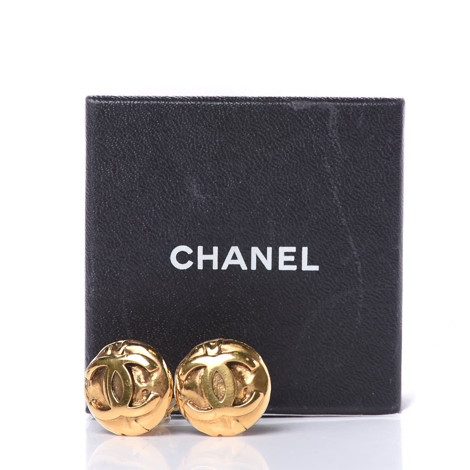Chanel CC Clip On Earrings Gold 5 of 5