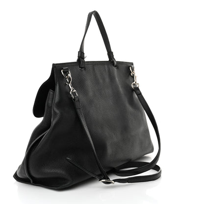 Gucci Cellarius Calfskin Large Bamboo Daily Top Handle Bag Black 3 of 15