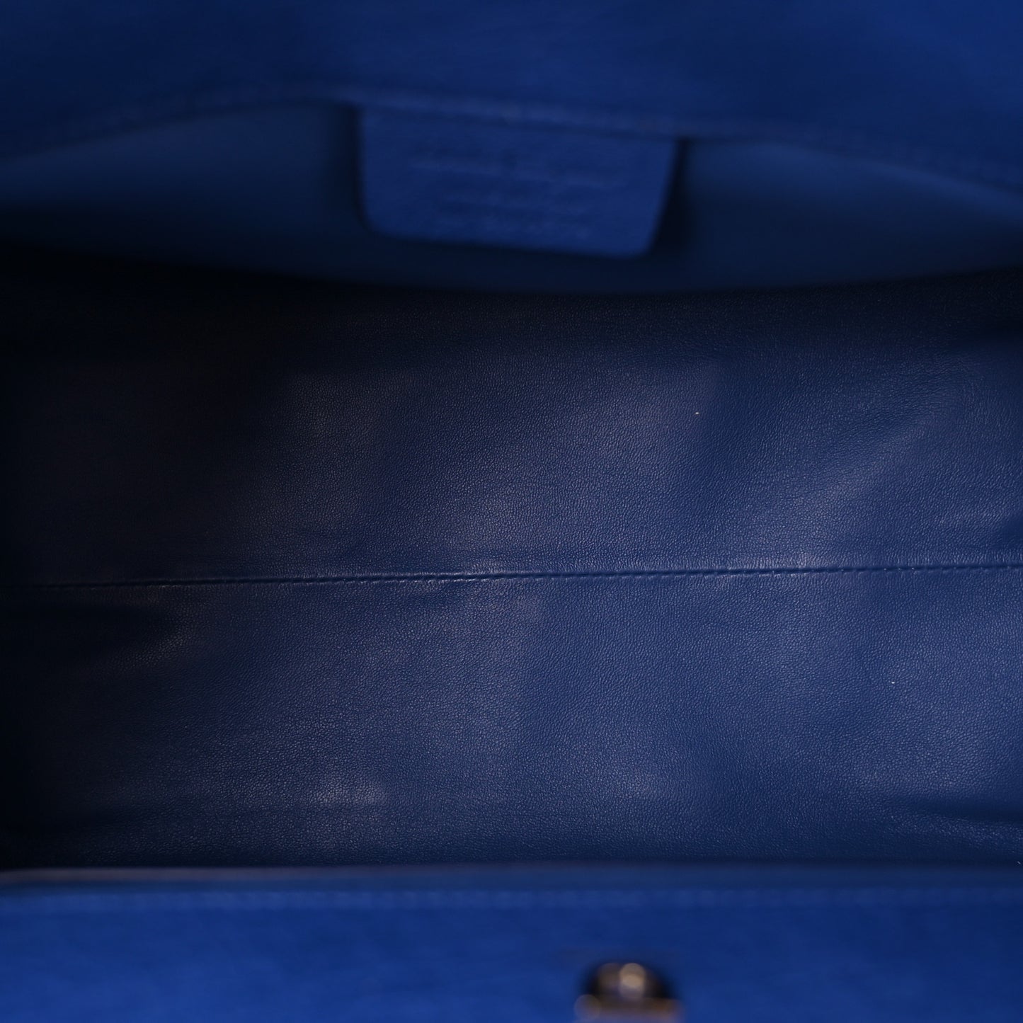 Ostritch Medium Studio Top Handle Bag  Admiral Blue