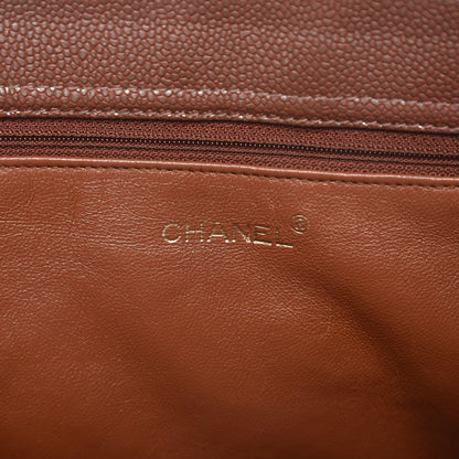 Chanel Metallic Caviar Quilted Shopping Tote Brown 8 of 17
