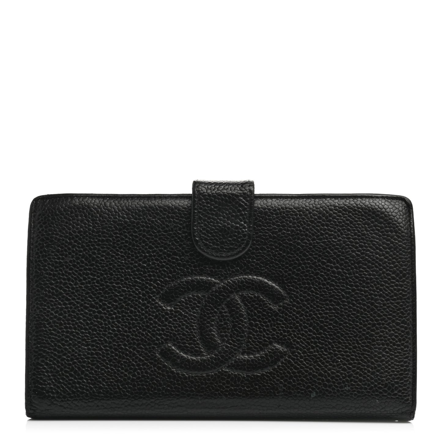 Caviar Timeless CC French Wallet Black