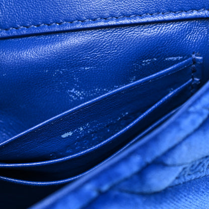 Balenciaga Velvet Logo Matelasse BB Chain Wallet Blue 10 of 11