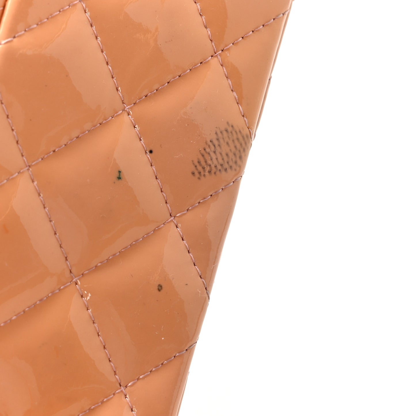 Patent Calfskin Quilted Mini Rectangular Flap Light Pink