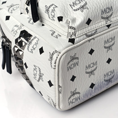 MCM Visetos Side Stud Mini Stark Backpack White 9 of 11