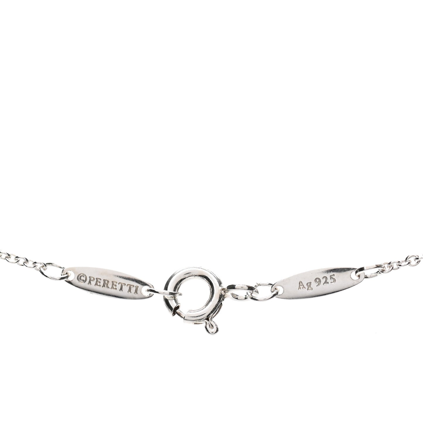Sterling Silver 9mm Elsa Peretti Bean Pendant Necklace