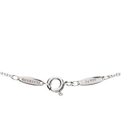 Tiffany Sterling Silver 9mm Elsa Peretti Bean Pendant Necklace 5 of 5
