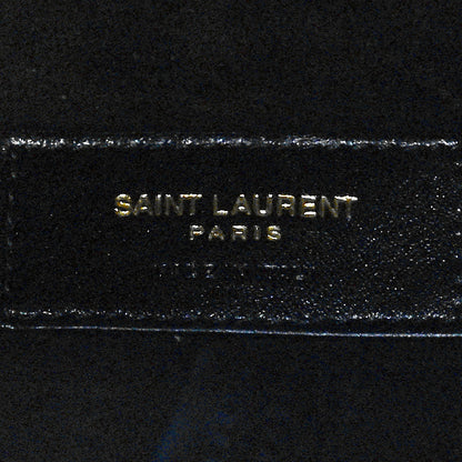 Saint Laurent Lambskin Medium Heart Studded Riva Bucket Bag Black 8 of 12