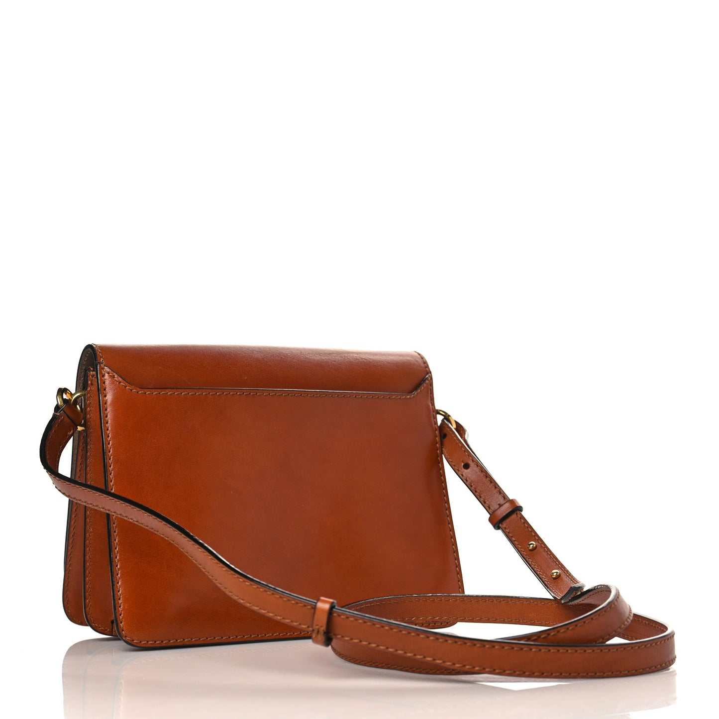 Calfskin Madeline Shoulder Bag Brown