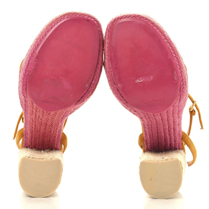 Saint Laurent Suede Riviera 105 Espadrille Sandals 37 Multicolor 6 of 13