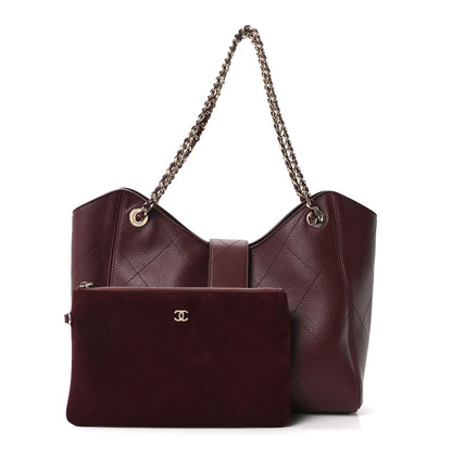 Chanel Grained Calfskin Large Shopping Bag Dark Burgundy 3 of 12
