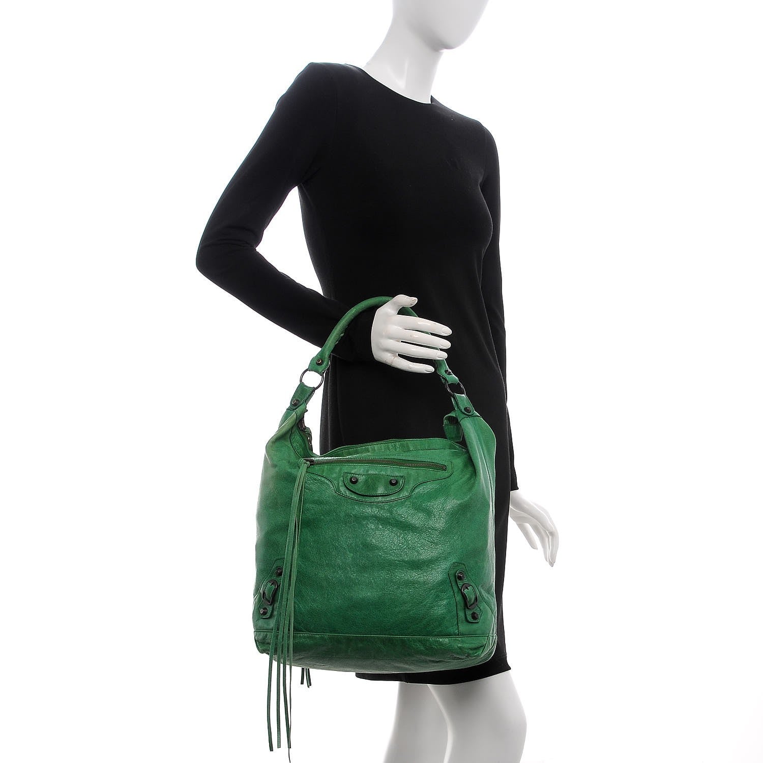 Balenciaga Agneau Classic Hardware Day Hobo Pommier 2 of 17